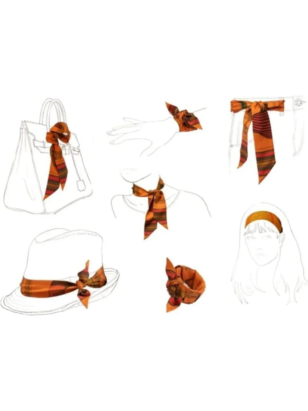 100% Mulberry Silk Polka Dot Scarf - Lightweight Long Fashion Neckerchief for